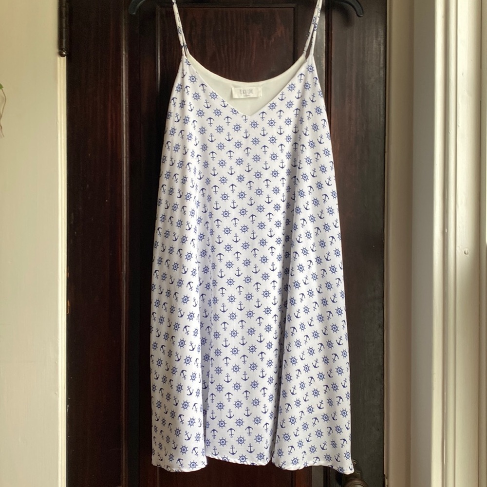 Peach Love Anchor swing dress. Size Large